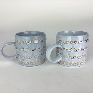 Starbucks 2016 Anniversary Mermaid Scale Coffee Mugs Set of 2
